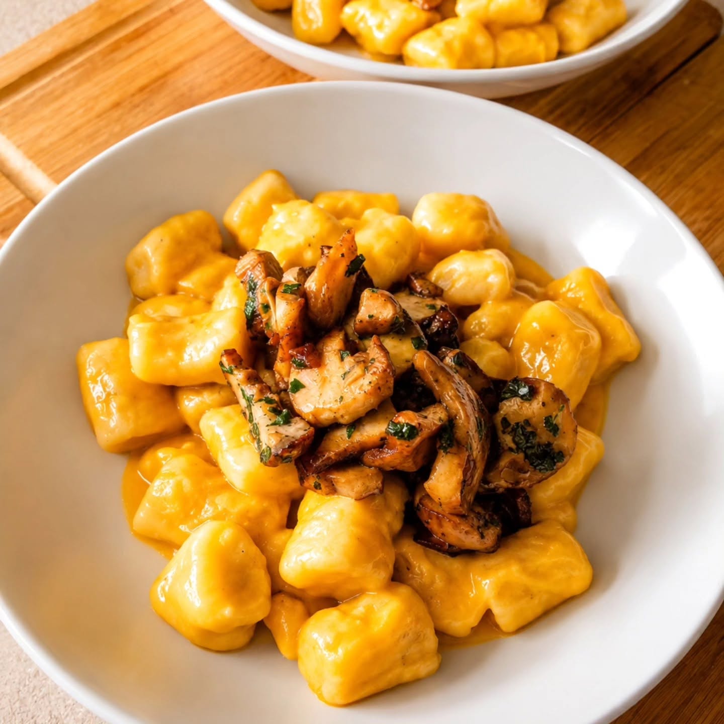 Gnocchi zucca e porcini