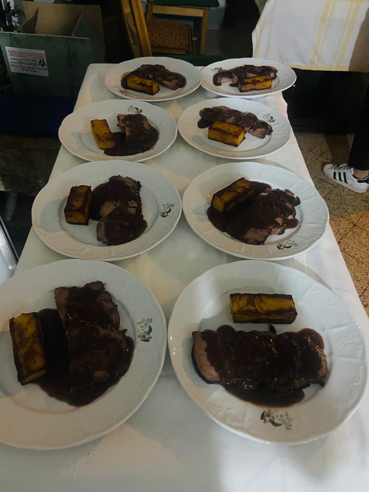 Brasato di vitello e millefoglie di patate