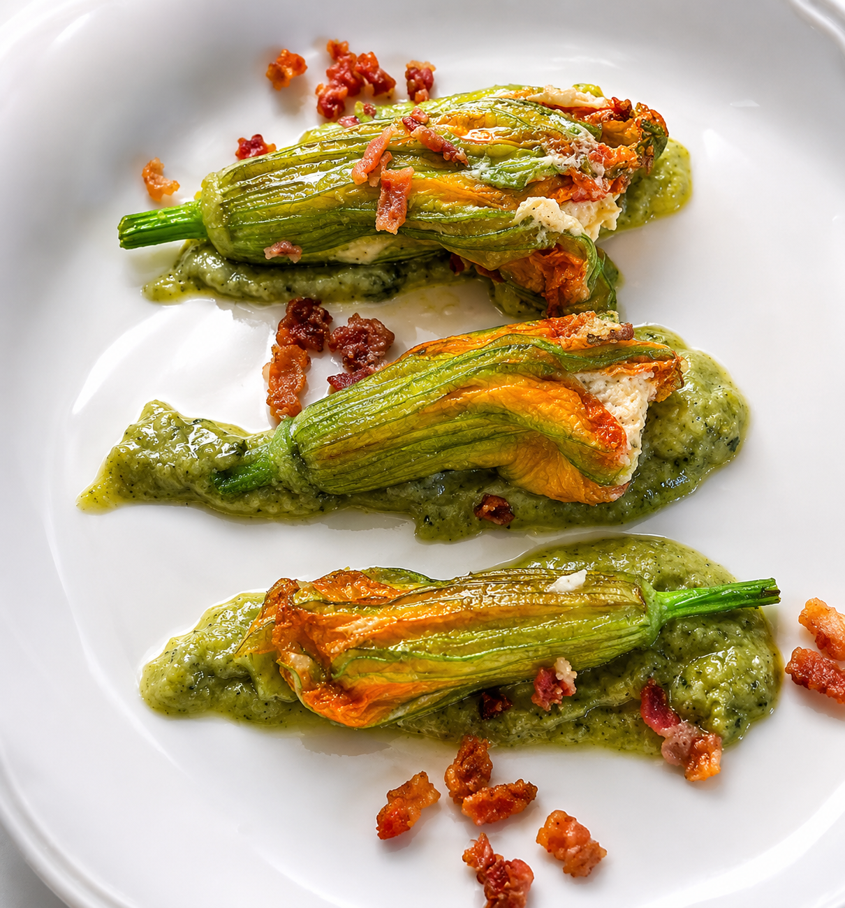 Fiori di zucca e baccalà