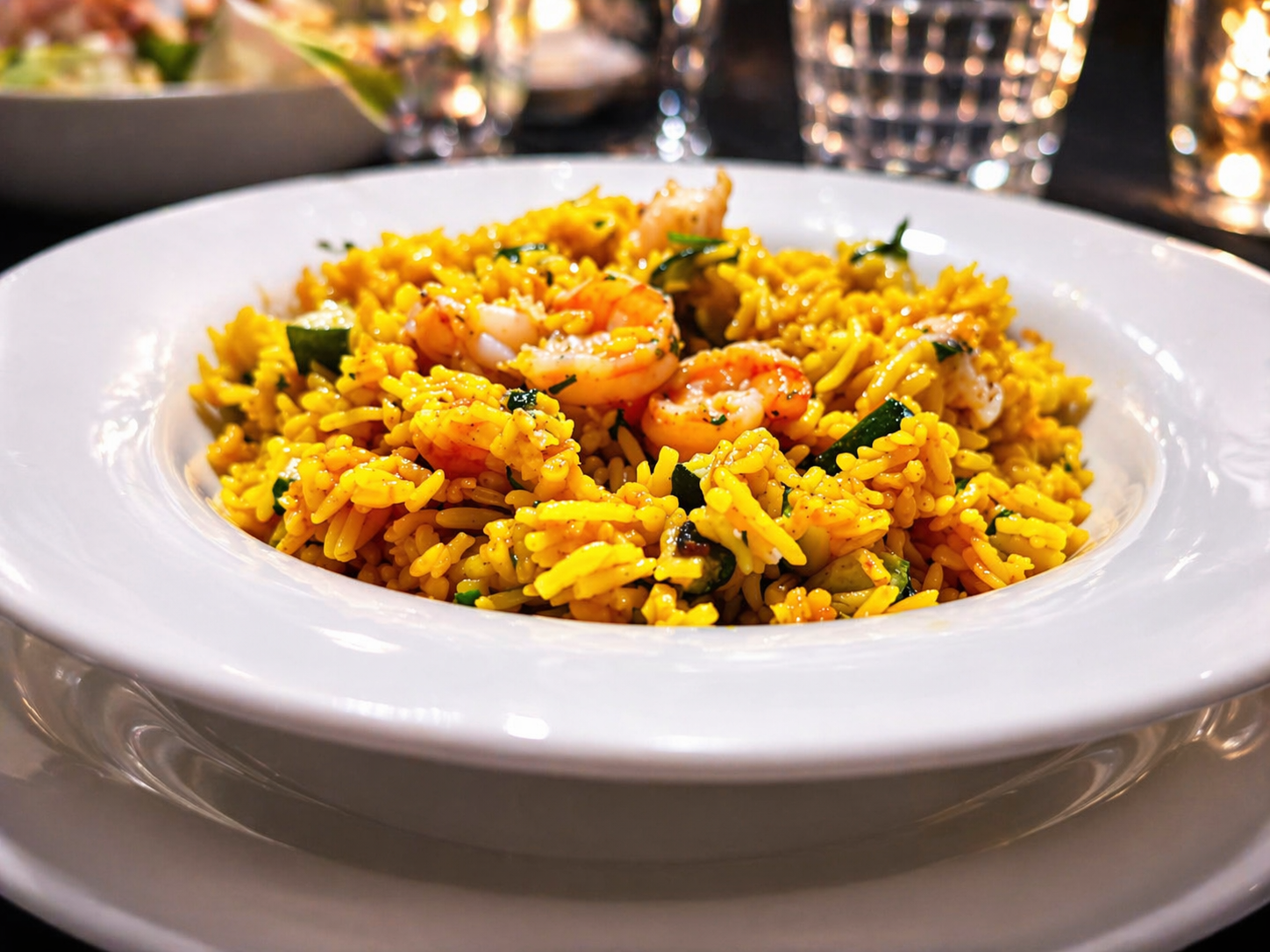 Riso basmati curry e gamberetti